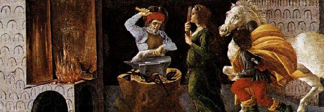 BOTTICELLI, Sandro Miracle of St Eligius Spain oil painting art
